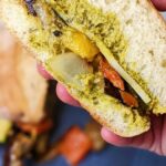 assembled grilled vegetable sandwich